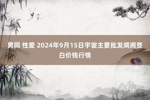 男同 性愛 2024年9月15日宇宙主要批发阛阓茭白价钱行情