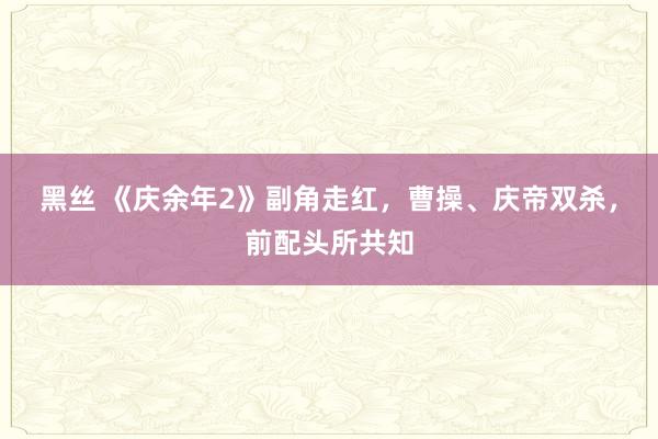 黑丝 《庆余年2》副角走红，曹操、庆帝双杀，前配头所共知