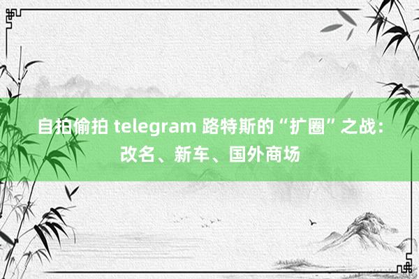 自拍偷拍 telegram 路特斯的“扩圈”之战：改名、新车、国外商场