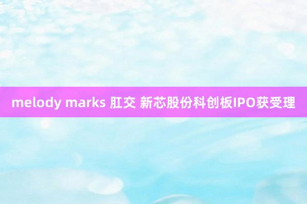 melody marks 肛交 新芯股份科创板IPO获受理