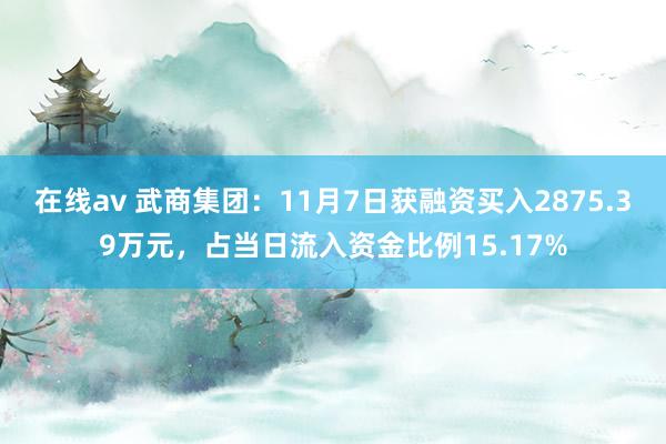 在线av 武商集团：11月7日获融资买入2875.39万元，占当日流入资金比例15.17%