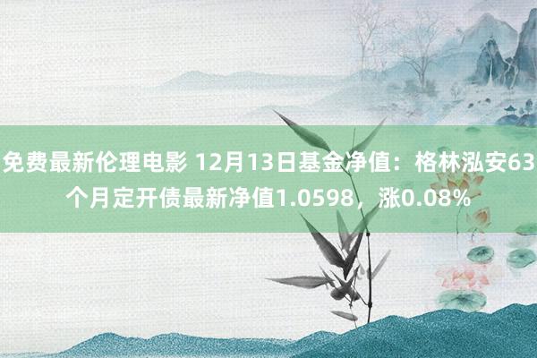 免费最新伦理电影 12月13日基金净值：格林泓安63个月定开债最新净值1.0598，涨0.08%