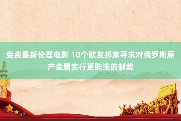 免费最新伦理电影 10个欧友邦家寻求对俄罗斯原产金属实行更肤浅的制裁