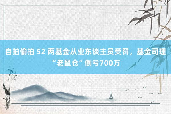 自拍偷拍 52 两基金从业东谈主员受罚，基金司理“老鼠仓”倒亏700万