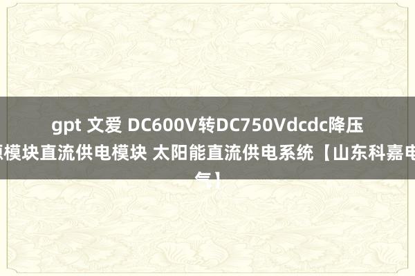 gpt 文爱 DC600V转DC750Vdcdc降压电源模块直流供电模块 太阳能直流供电系统【山东科嘉电气】